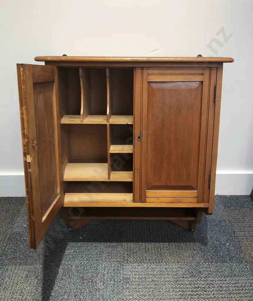 Kauri Wall-Hanging Cabinet with Pigeon Hole Interior Image 1++