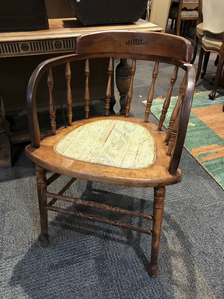 Oak Stick Back Tub Chair Image 1++