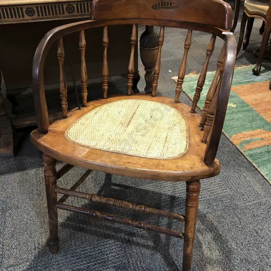 Oak Stick Back Tub Chair
