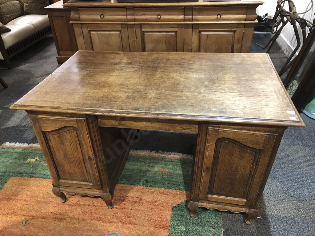 Oak Knee Hole Desk Image 1++