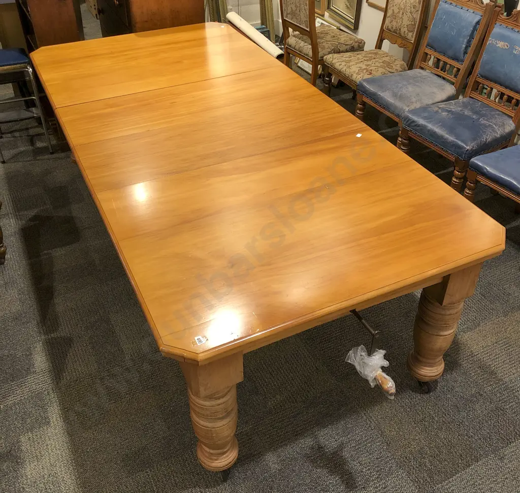 NZ Colonial Kauri Extension Dining Table with Four Dining Chairs Image 1++