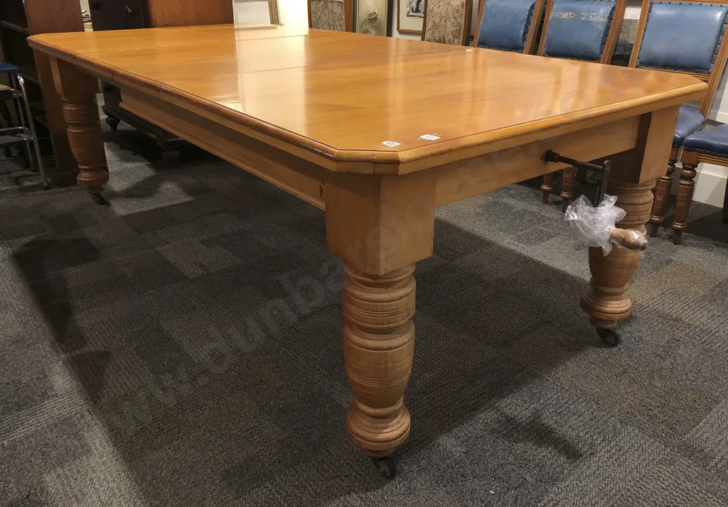 NZ Colonial Kauri Extension Dining Table with Four Dining Chairs Image 1++