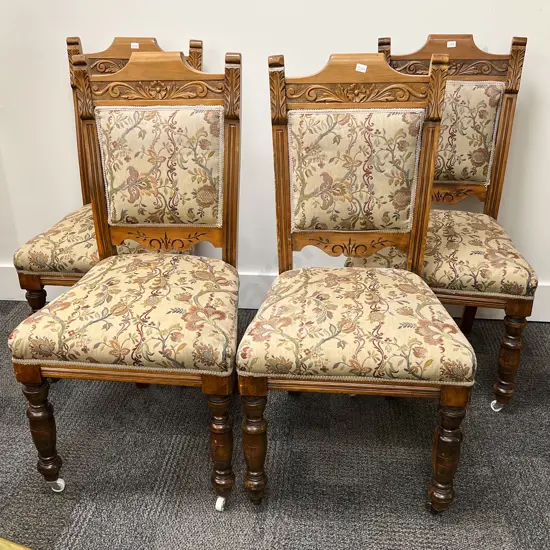 Harlequin Set of Six Kauri Dining Chairs