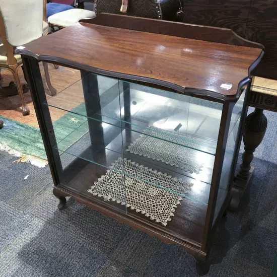 Mahogany China Cabinet with Glass Shelving