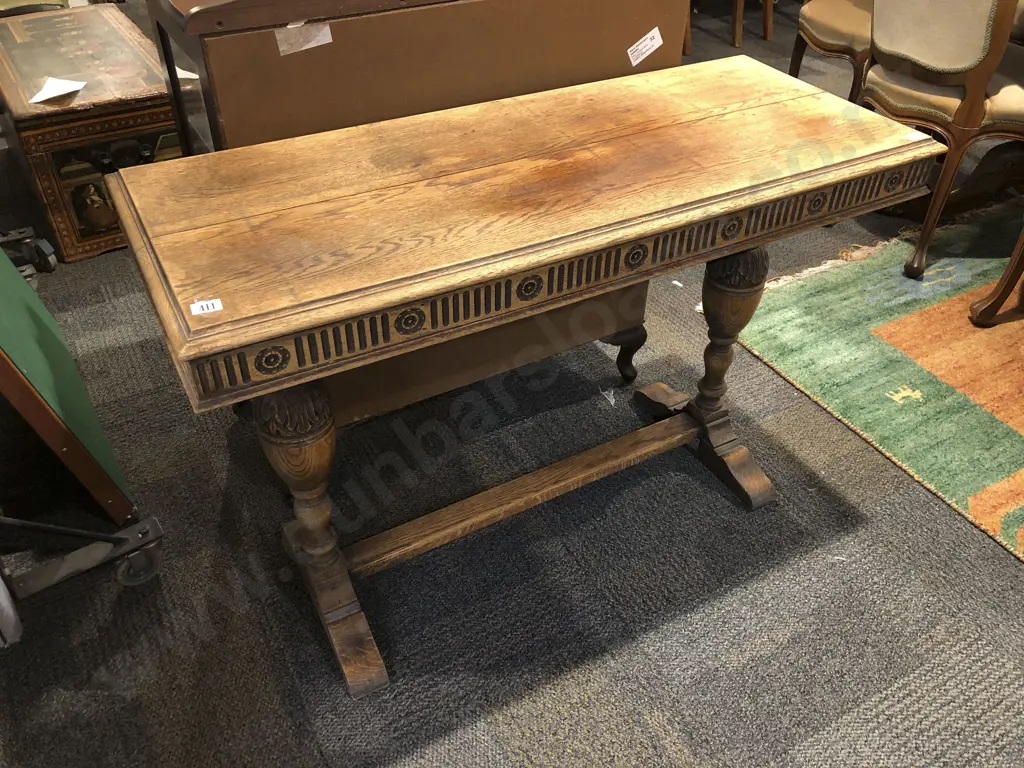 Oak Rectangular Hall Table Image 1++