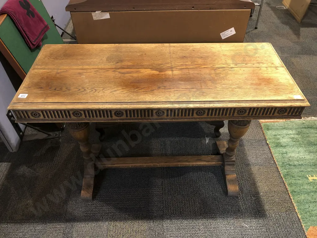 Oak Rectangular Hall Table Image 1++