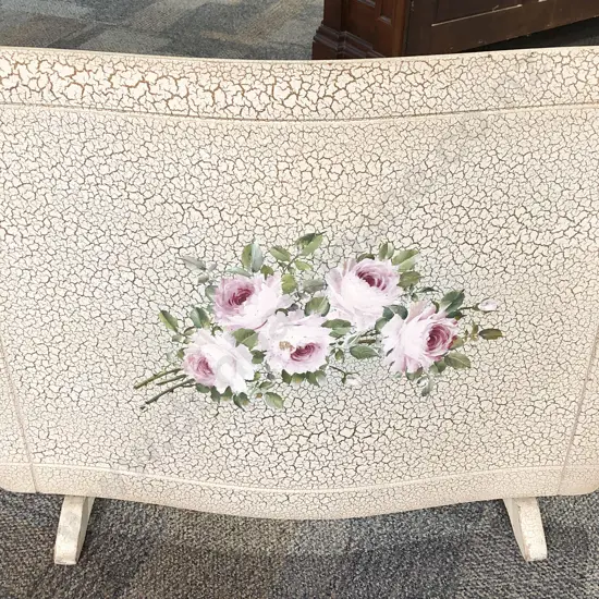 Hand-Painted Fire Screen