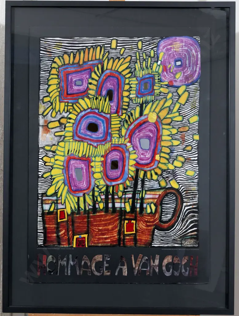 Hundertwasser (1928-2000) - Hommage A Van Gogh Image 1++