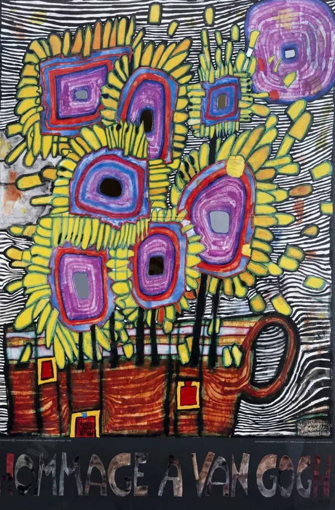 Hundertwasser (1928-2000) - Hommage A Van Gogh Image 1++