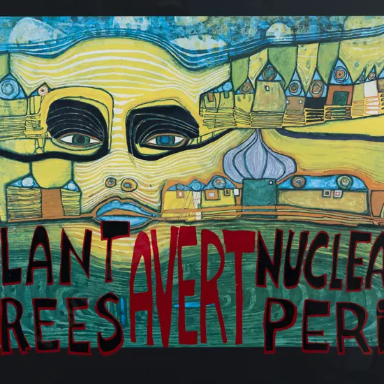 Hundertwasser (1928 - 2000) - Plant Trees Avert Nuclear Peril