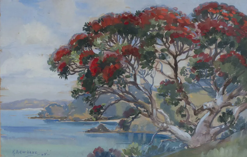 Kathleen Airini Vane (1891 - 1965) - Pohutakawa Image 1++