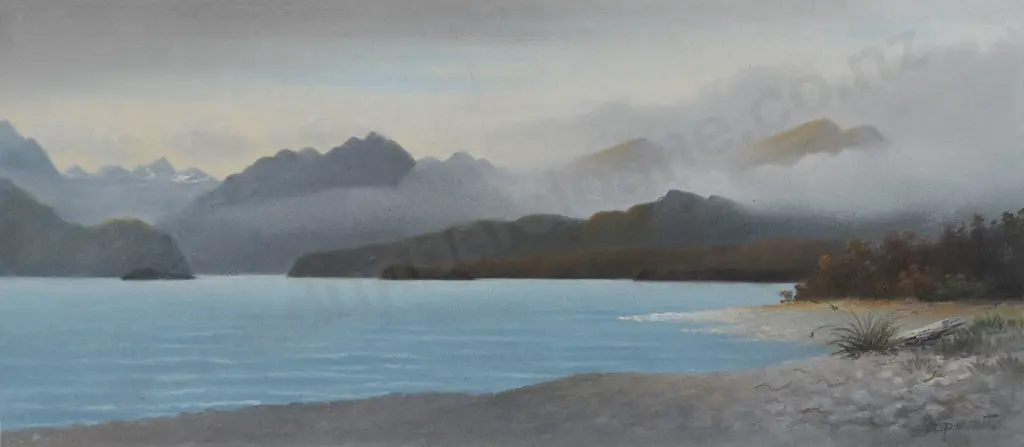 J D Perrett (1859 - 1937) - Lake Rotoiti Image 1++