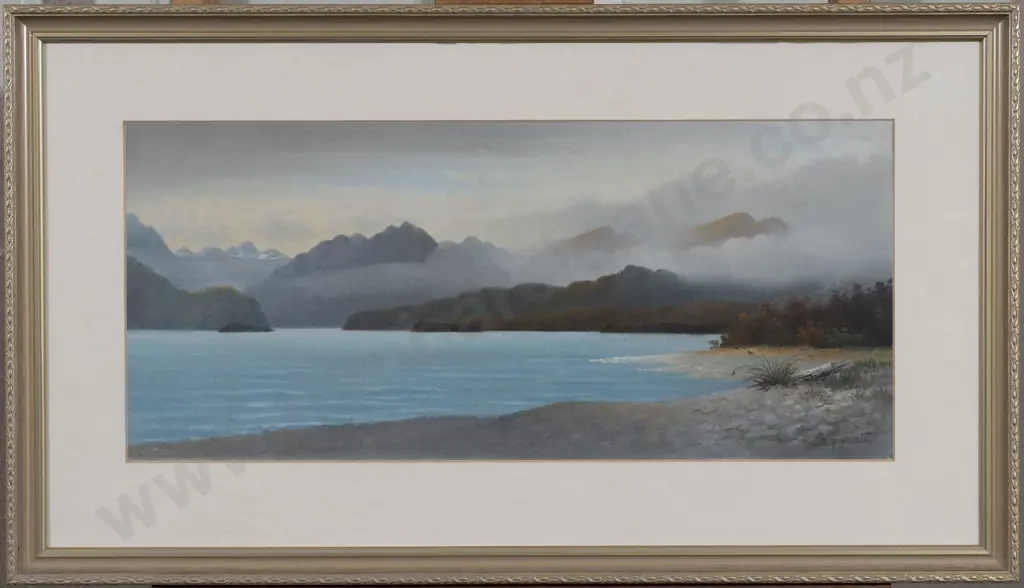 J D Perrett (1859 - 1937) - Lake Rotoiti Image 1++