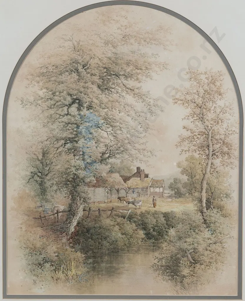 Myles Birket Foster (1825 - 1899) - Riverside Farm Image 1++