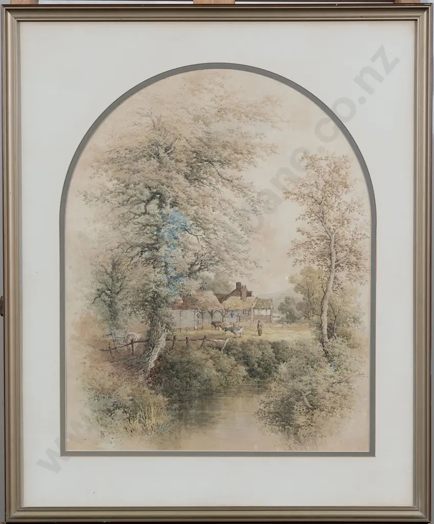 Myles Birket Foster (1825 - 1899) - Riverside Farm Image 1++