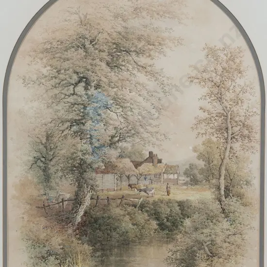Myles Birket Foster (1825 - 1899) - Riverside Farm