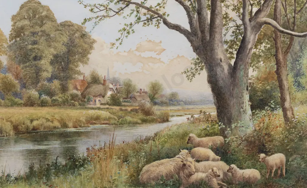 Arthur Wilkinson (1869 - 1930) - Riverside Cottages Image 1++