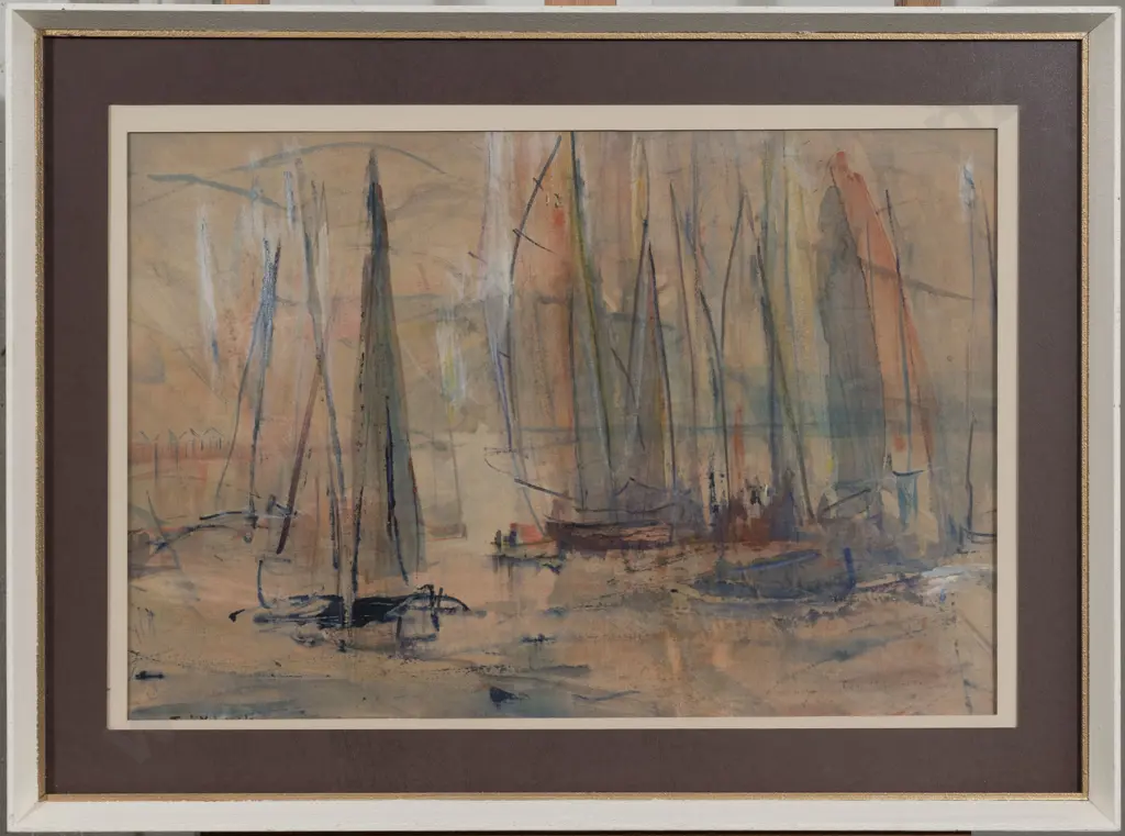 Tui McLauchlan (1915-2004) - Boating at Paremata Image 1++