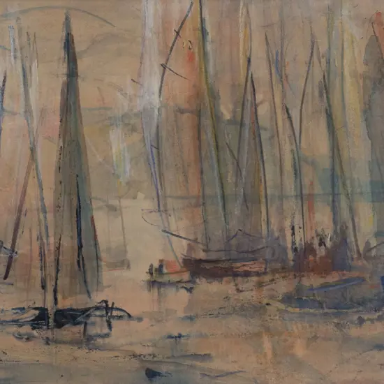 Tui McLauchlan (1915-2004) - Boating at Paremata