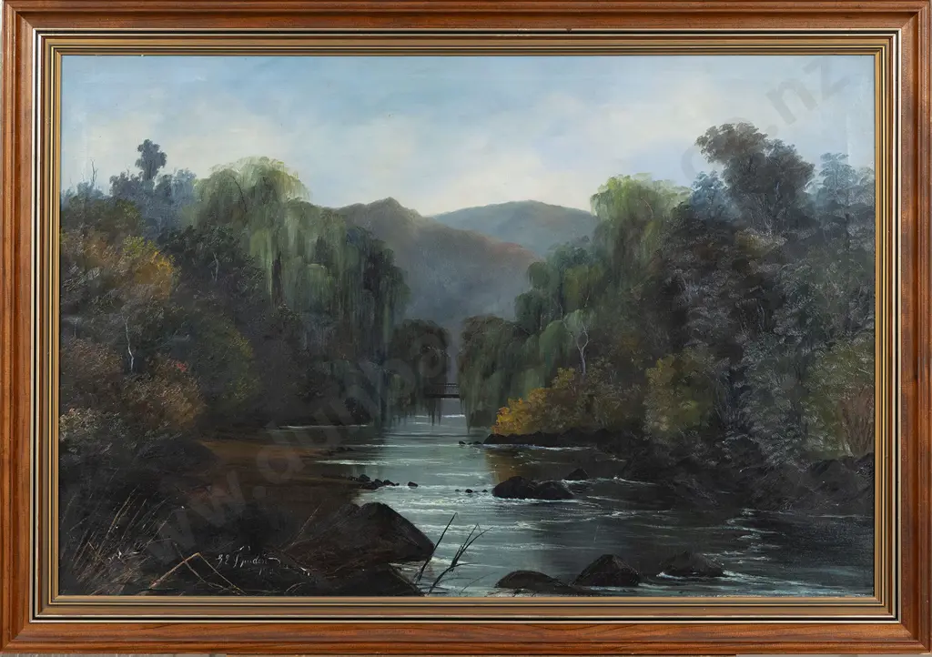 George Edmund Pruden (1870-1944) - Untitled River Scene Image 1++