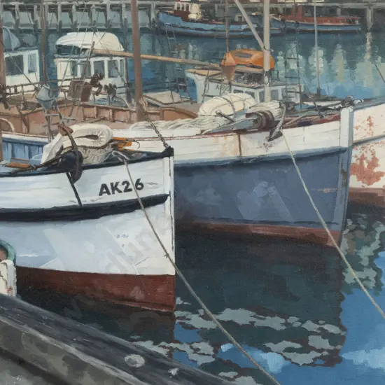 Valerie Olga Heinz (b1928) - Study of Fishing Boats