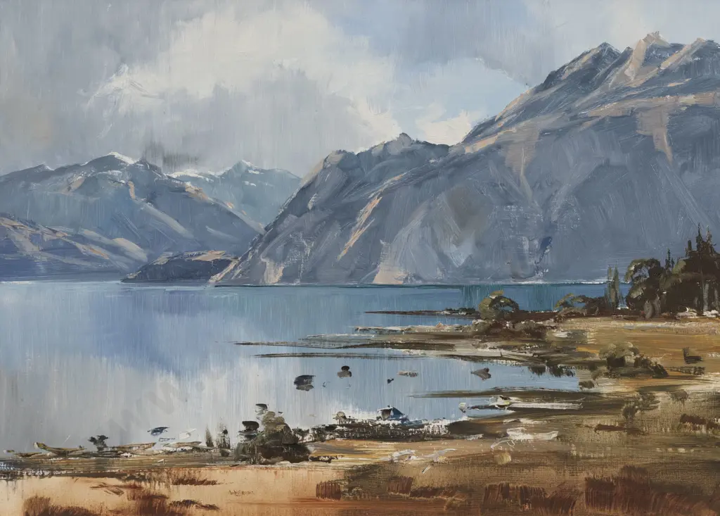 Aston Greathead (1921-2012) -Near Eely Point Lake Wanaka Image 1++