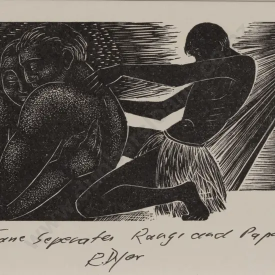 Rona Dyer (b 1923 - 2021) - Tane Separates Rangi and Papa