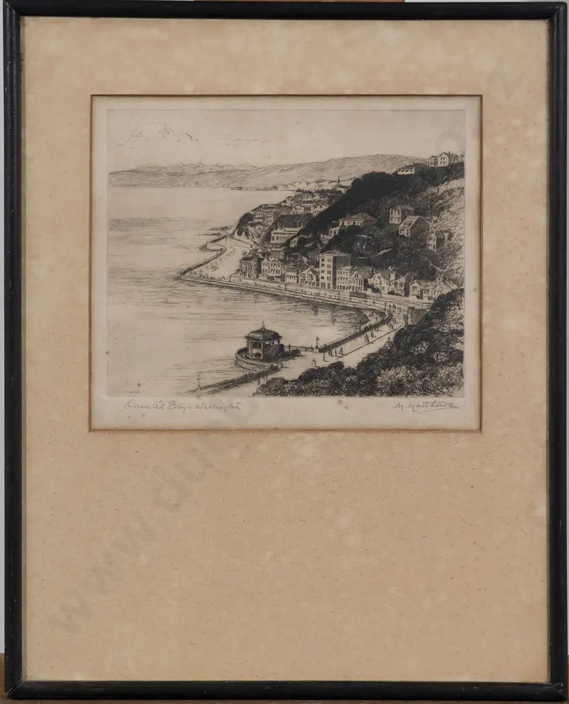 M Matthews (1899 - 1945) - Oriental Bay Wellington Image 1++