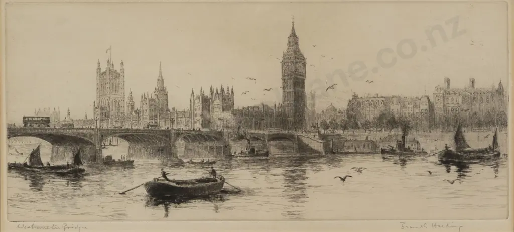 Frank Harding (British) - Westminster Bridge Image 1++