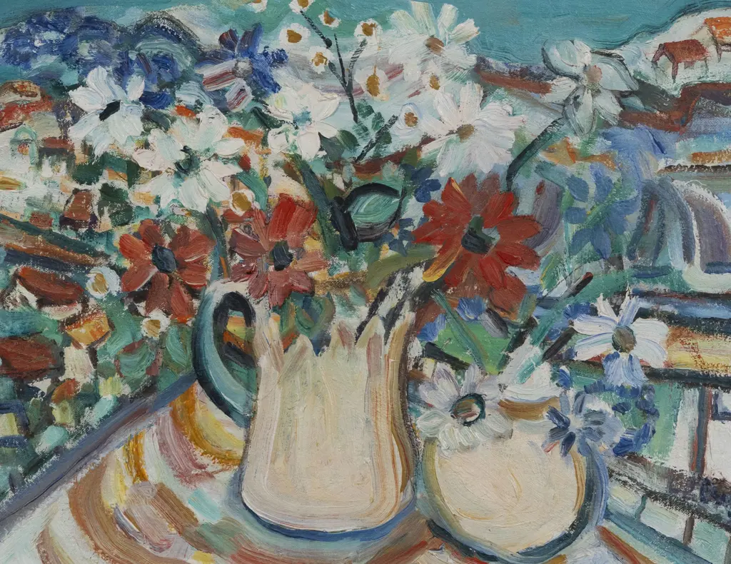 Lily Lewis (1921 - 2009) - Flowers & Jugs Image 1++