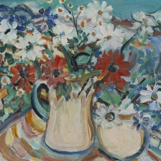 Lily Lewis (1921 - 2009) - Flowers & Jugs