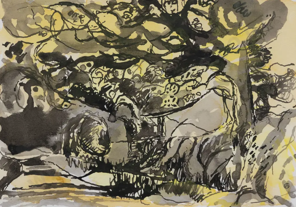 Unknown Artist - Oak Trees in May Image 1++