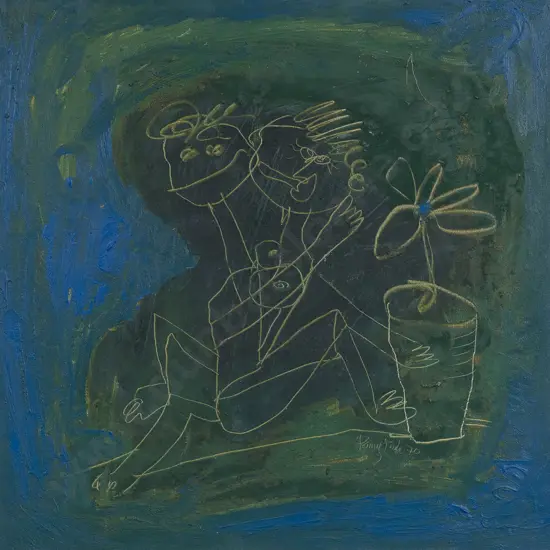 Fernando Ramos Prida (Mexican b 1937) - Su Maceta Y Su Luna
