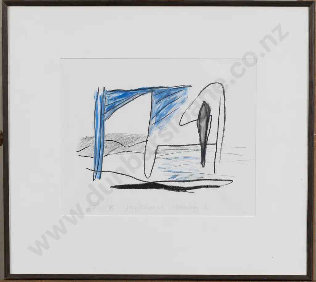 Malcolm Benham (b 1949) - 'Big Island' Drawing 2 Image 1++