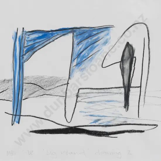 Malcolm Benham (b 1949) - 'Big Island' Drawing 2
