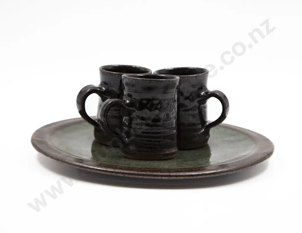 Three Mirek Smisek Mugs & Plate Image 1++