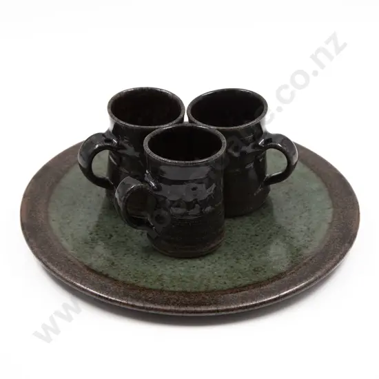 Three Mirek Smisek Mugs & Plate