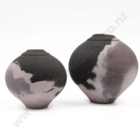 Graduated Pair Ovoid Vases