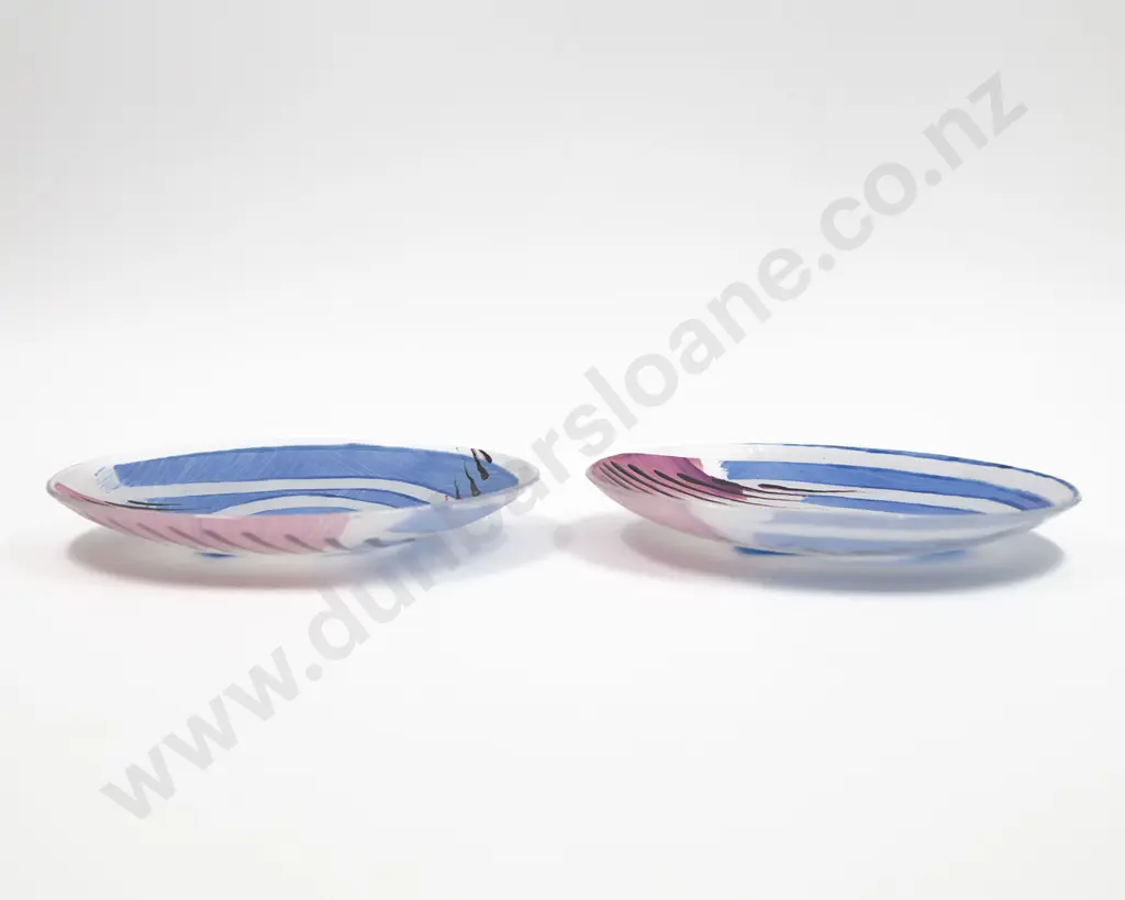 Pair Lynley Adams Slumped Glass Plates Image 1++