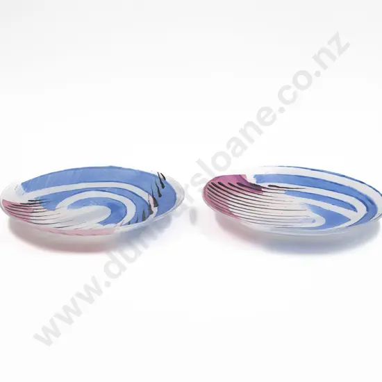 Pair Lynley Adams Slumped Glass Plates