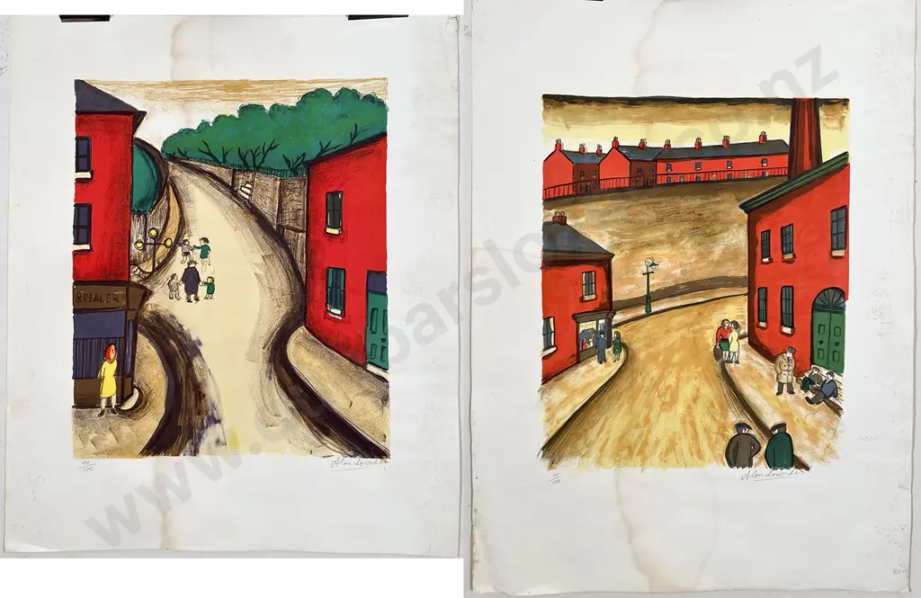 Alan Lowndes (British 1921 - 1978) - Doss House & Other Image 1++