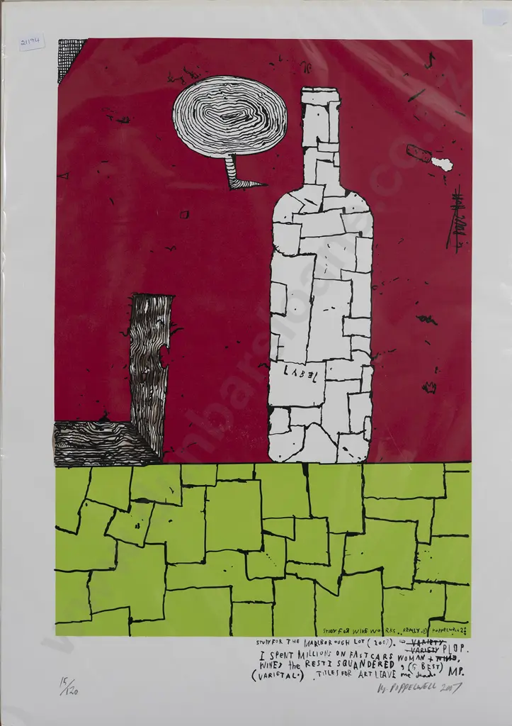 Martin Poppelwell (b 1969) - Study for Wine Works ... Really Image 1++