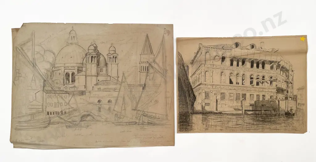 John Weeks (1888 - 1965) - Four Architectural Studies Image 1++