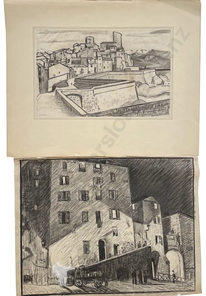 John Weeks (1888 - 1965) - Four Architectural Studies (unframed) Image 1++
