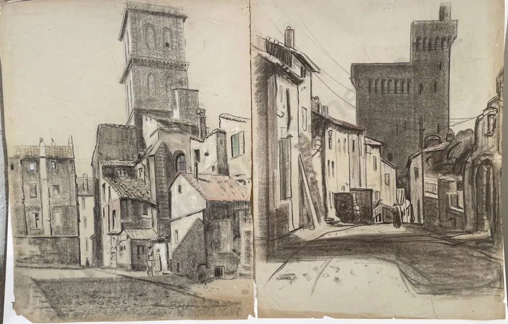 John Weeks (1888 - 1965) - Four Architectural Studies (unframed) Image 1++