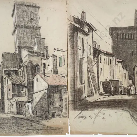 John Weeks (1888 - 1965) - Four Architectural Studies (unframed)