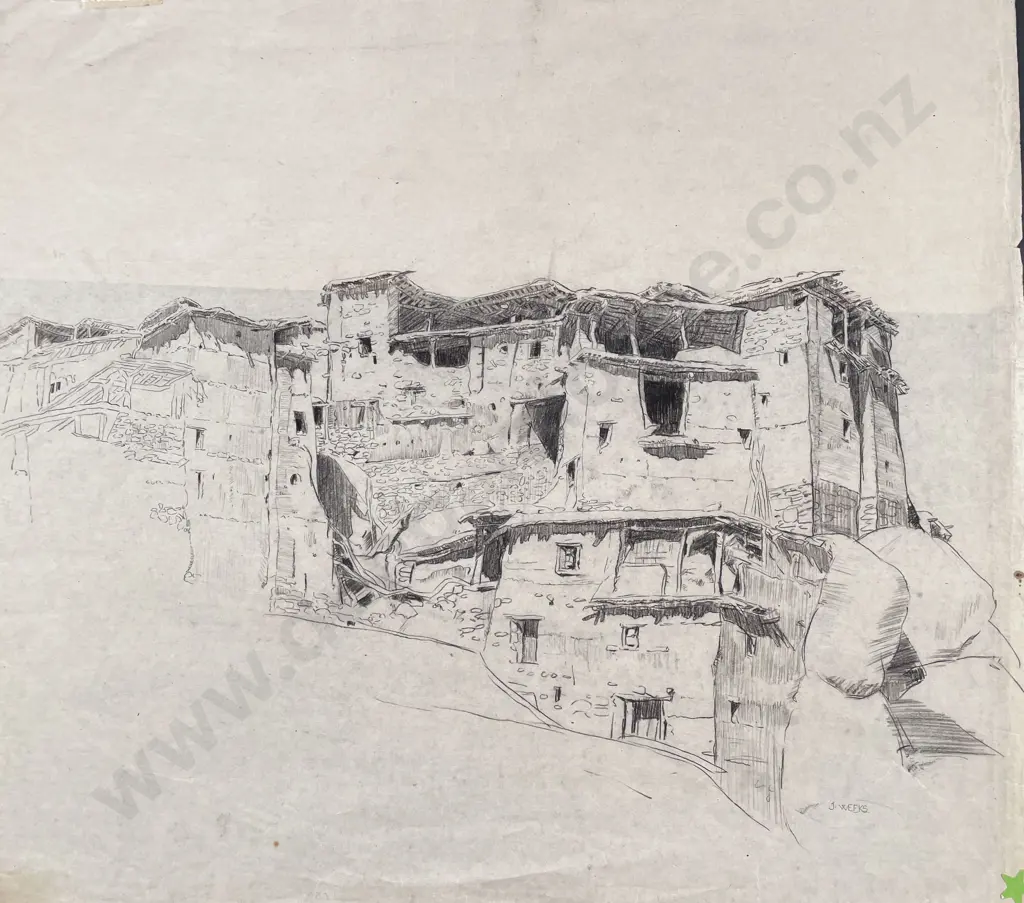 John Weeks (1888 - 1965) - Five Architectural Studies (unframed) Image 1++