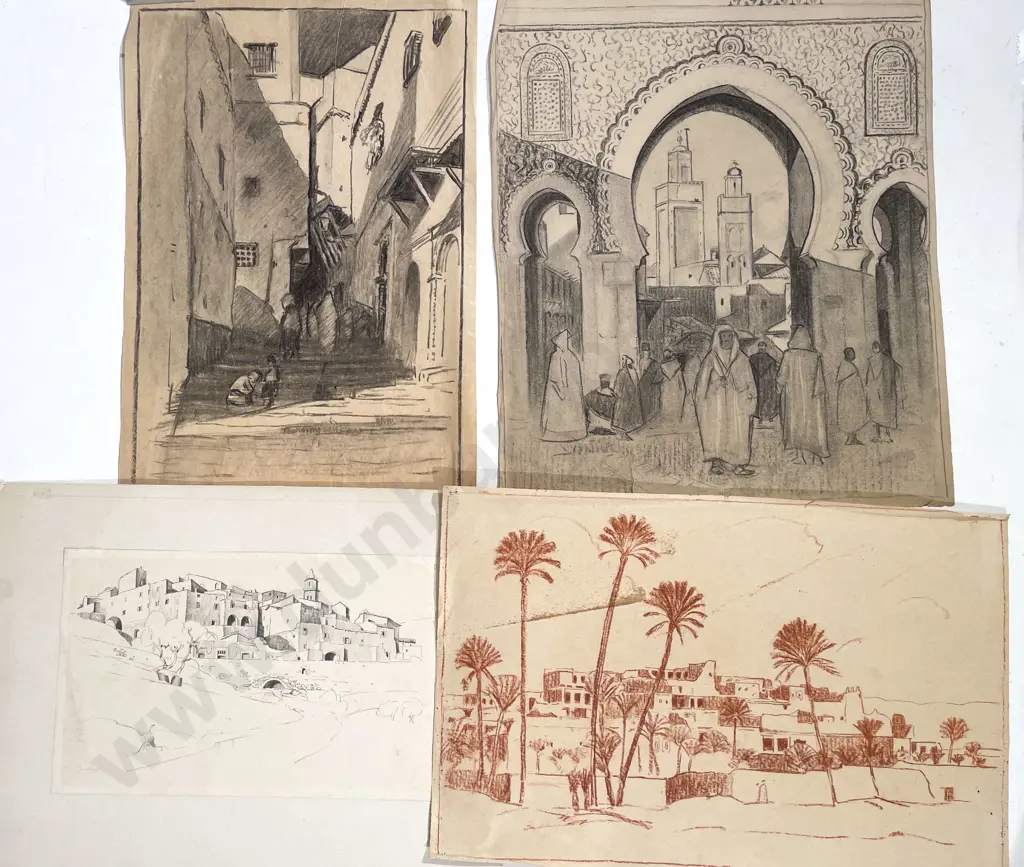 John Weeks (1888 - 1965) - Five Architectural Studies (unframed) Image 1++