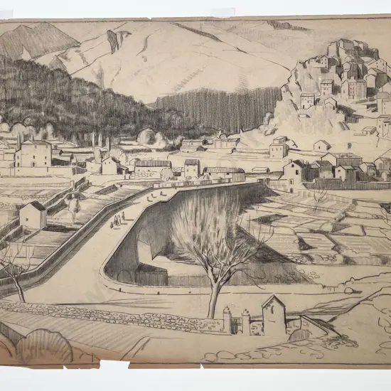 John Weeks (1888 - 1965) - Four Architectural Studies (unframed)