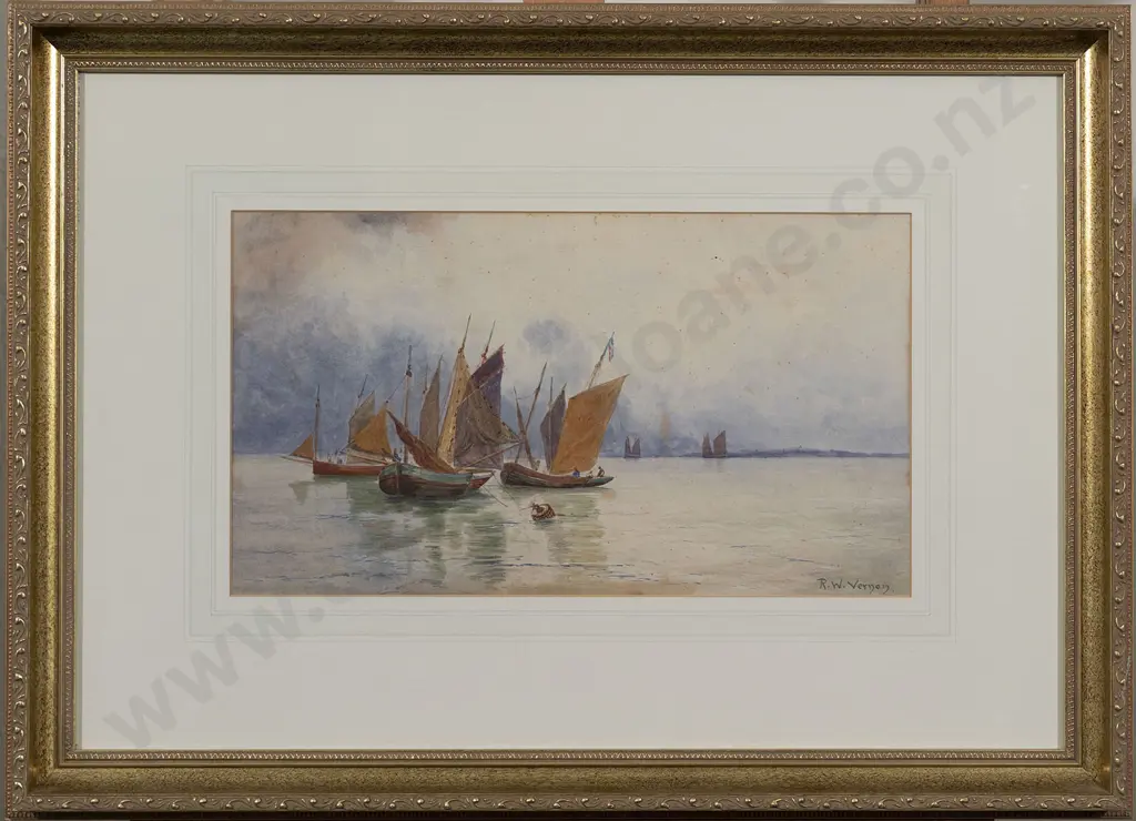 R W Vernon - Boats in Harbour Image 1++